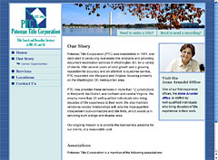 Potomac Title web site screenshot