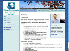 Potomac Title web site screenshot